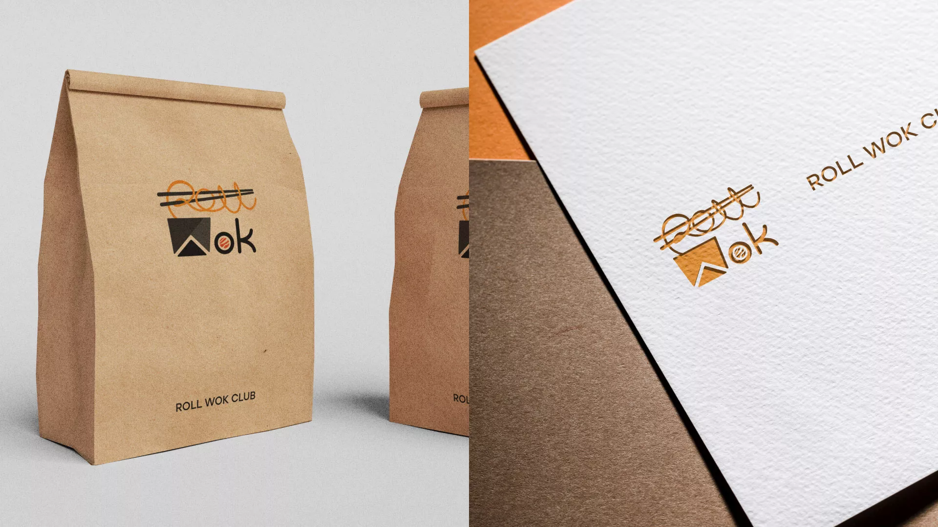 Разработка логотипа суши-бара «Roll Wok Club» в Красноармейске