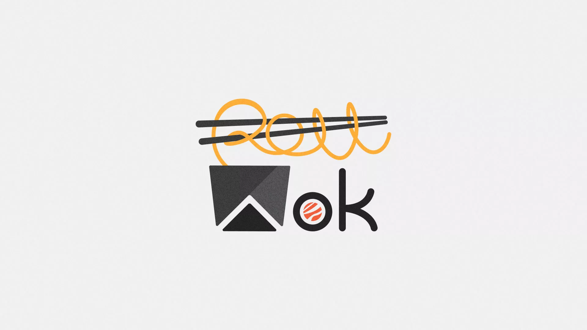 Разработка логотипа суши-бара «Roll Wok Club» в Красноармейске