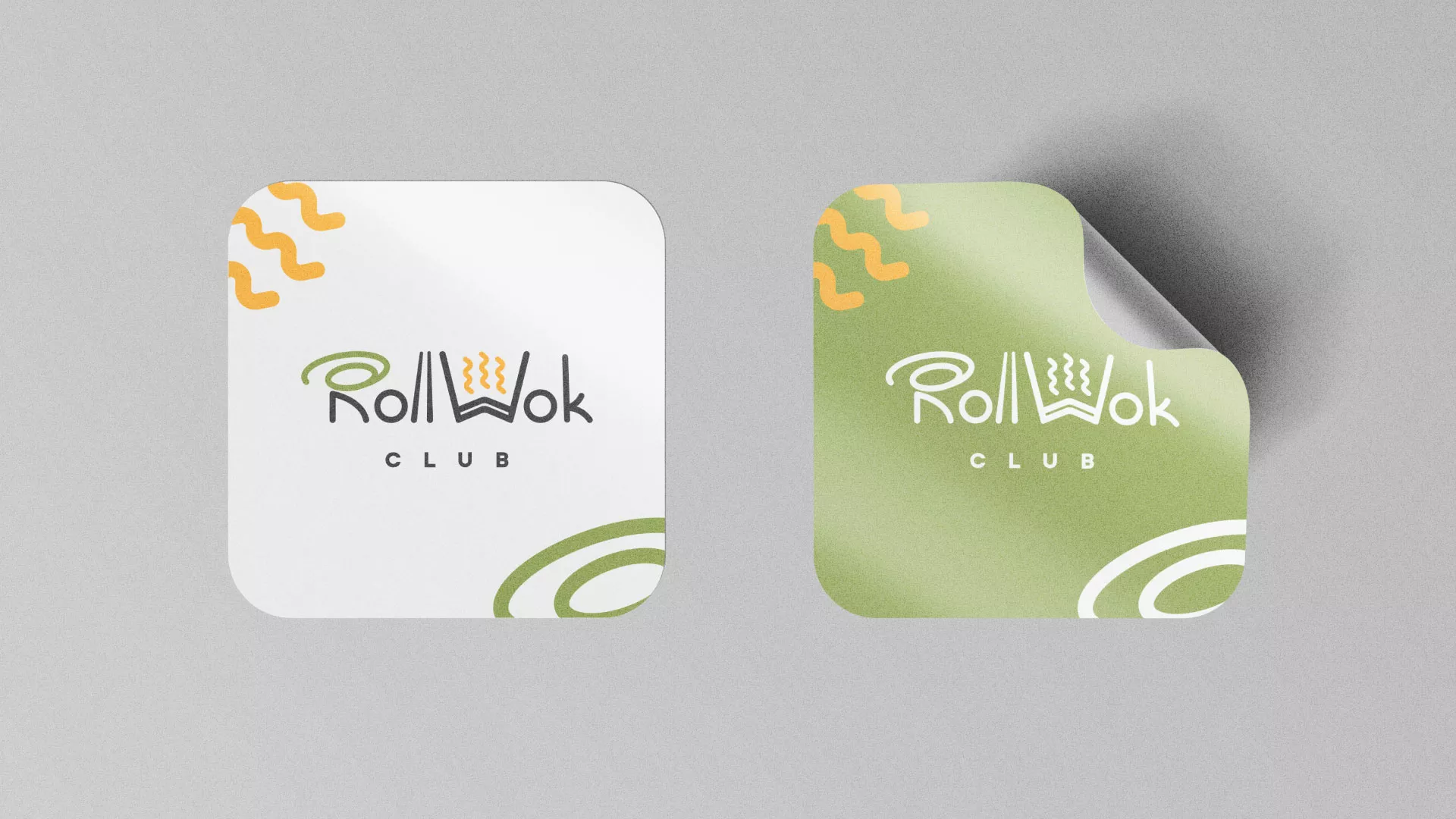 Разработка логотипа и фирменного стиля суши-бара «Roll Wok Club» в Красноармейске